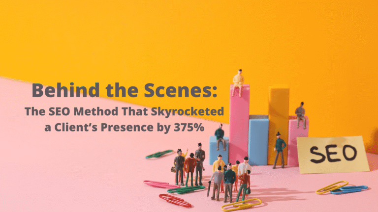 375% increase in a client’s search visibility